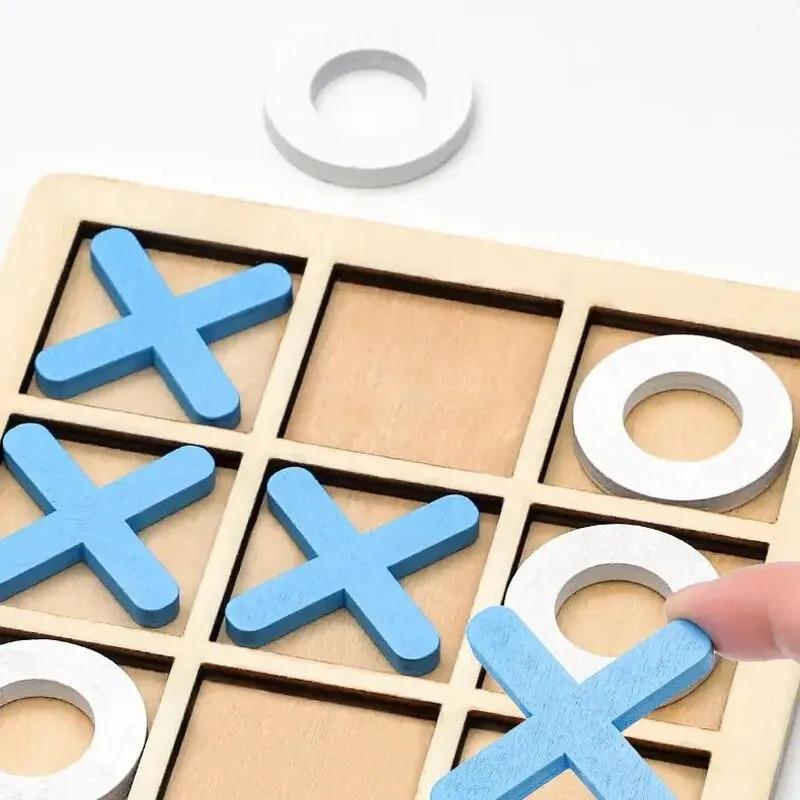 1Pc Xo Tic Tac Toe Children Board Game Parent-Child Interactive Logic Thinking Fun Game Children Puzzle Toys Gaming Gift