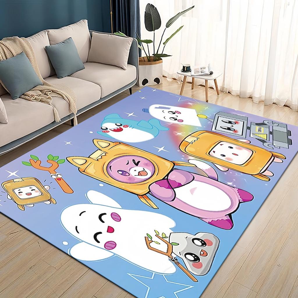 27 Style New Lankybox Boxy Foxy Rocky Cartoon Carpet Rug for Living Room Bedroom Home Sofa Decoration,kids Non-slip Floor Mat