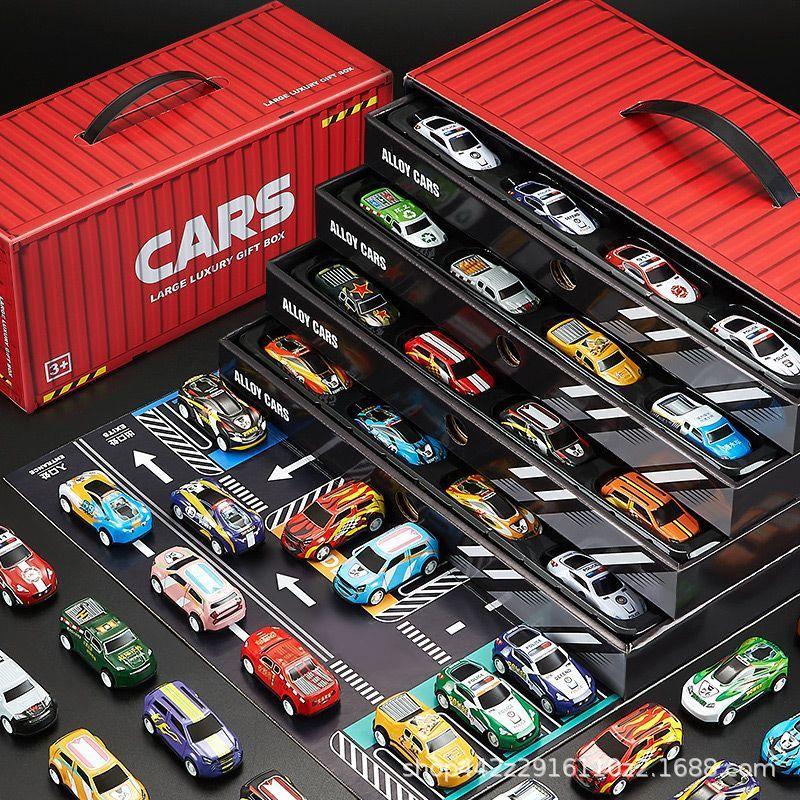 Trendy 48-Pack Alloy Toy Cars: Stylish Gift Box for Kids