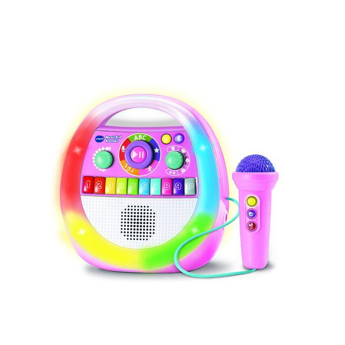 Joom Vtech Altavoz De Karaoke - Music'kid - Rosa - Bluetooth - Micrófono Incluido - 30 Canciones