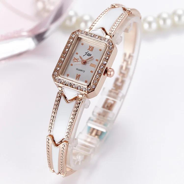 Luxury Ladies Watch Office Rectangle Rhinestone Women Bracelet Watches Quartz Wristwatches Simple Relogio Feminino Montre Femme