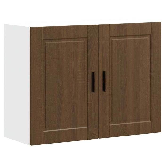 VidaXL Porto Wall-Mounted Kitchen Cabinet Brown Oak Engineered Wood, Kitchen Wall Unit, Cabinet for Kitchen Wall, 854074