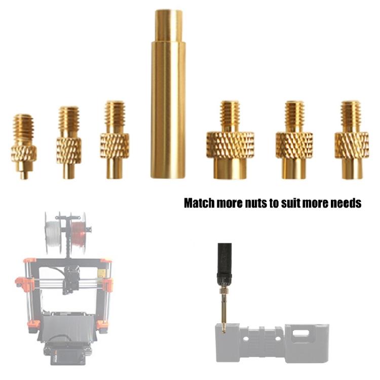 Kit de Porca de Inserção Térmica de Latão Usinado Para Impressão 3D 2-8 Porca Rosqueada de Latão Acessório para Impressora 3D