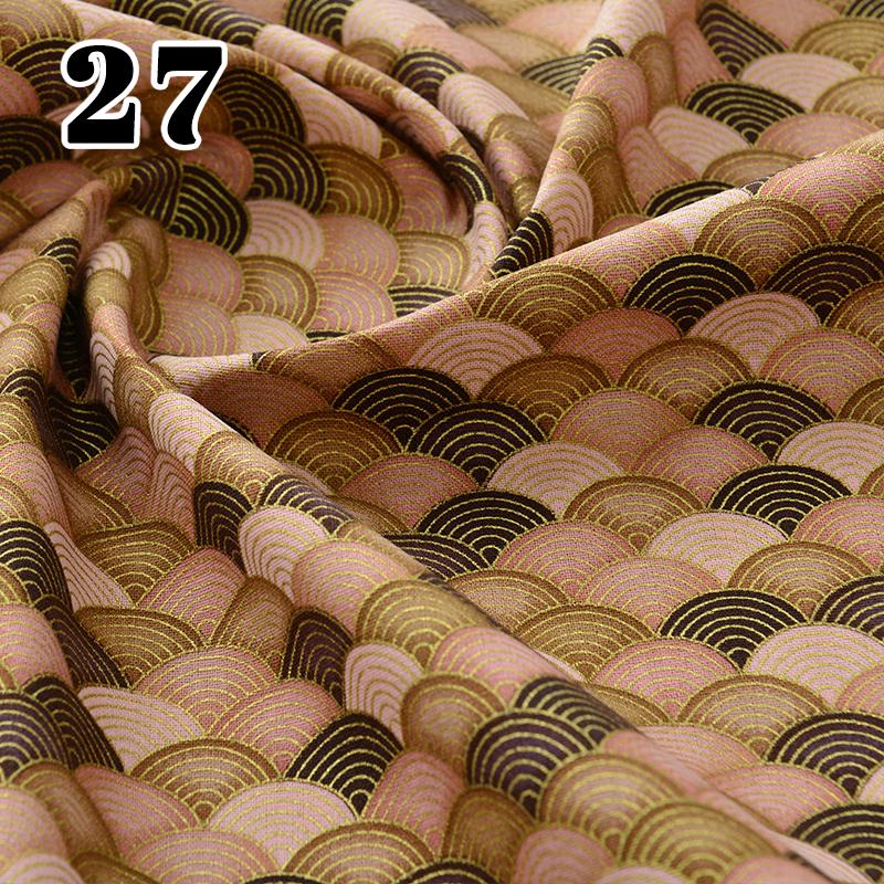 50/100/200cm Japanischer Kimono Cheongsam Bronzefarbener Druckstoff Kirschblüten Nähbaumwollstoff DIY Tasche Patchwork Zubehör
