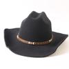 Popular European and American Classic Imitation Cashmere Felt Hat, Men's and Women's Fashion Seamless Edge Western Cowboy Hat