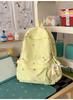 Schoolbag new solid color schoolbag female college student cute embroidery large capacity computer backpack lightweight junior high school schoolbag
