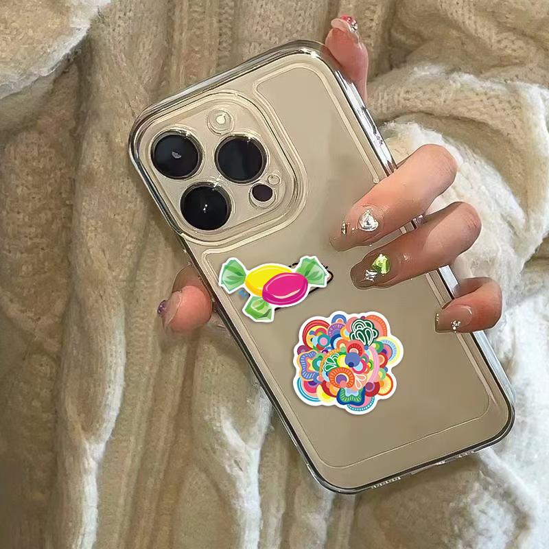50PCS Cute Candy Dessert Creative Waterproof Stickers for DIY Notebooks, Journals, and Suitcases.