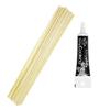 Appareil à barbe à papa - YOUDOIT - 100 bâtonnets en bois - Multicolore - Stylo de glaçage noir - 27,7 cm