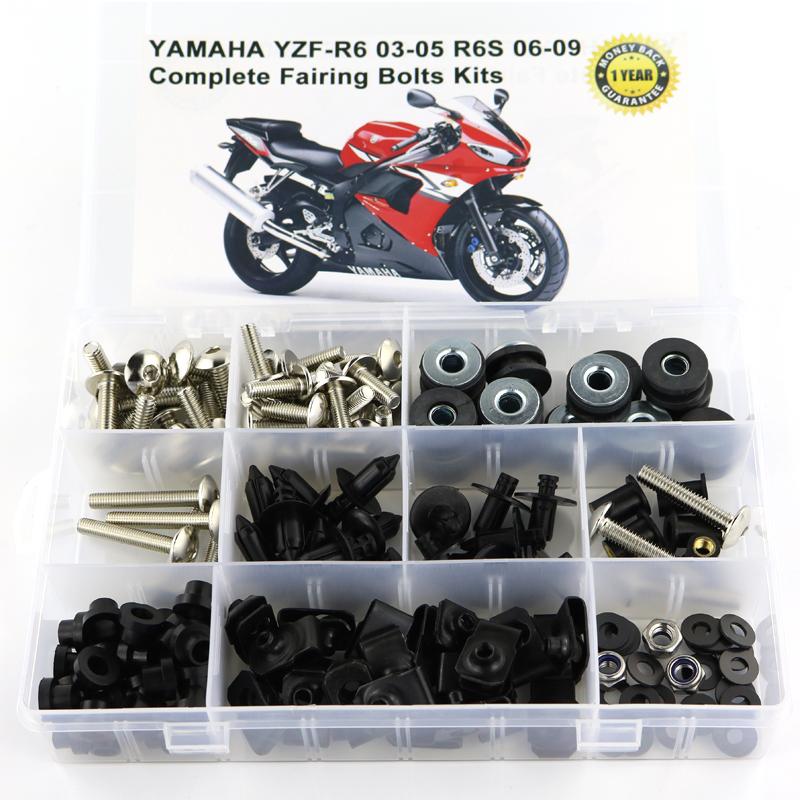Yamaha YZF-R6 R6 2003-2005 R6S 2006-2009 Motosiklet Tam Komple Grenaj Cıvata Kiti Klipsler Somunlar Çelik İçin Uygundur