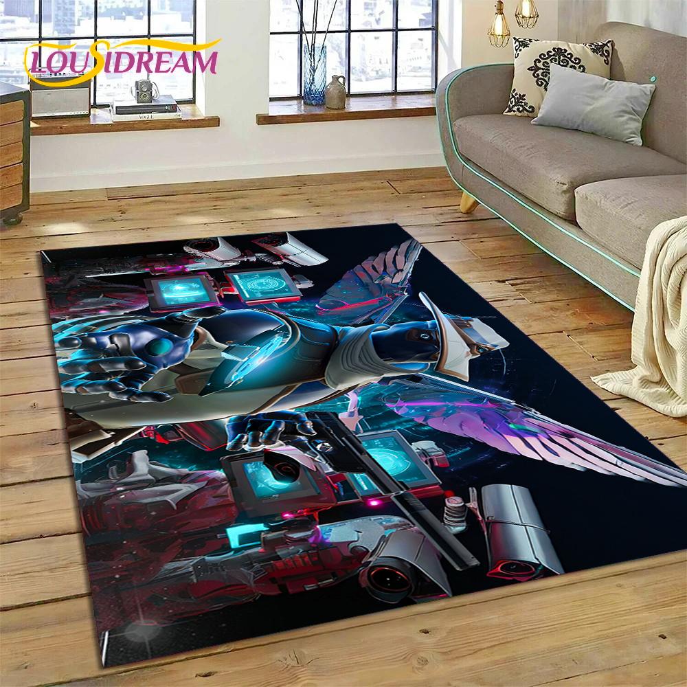 3D Nejnovější Kreslený Herní Koberec VALORANT pro Dekoraci Obývacího Pokoje Ložnice, Podlahová Rohožka Protiskluzová Dekorace pro Pohovku Rohožka Dárek Dítě