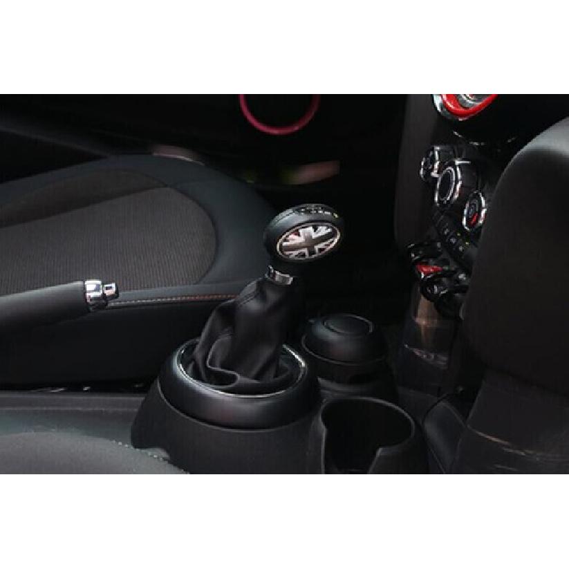For BMW Mini Clubman F54 Black Gray Center Console Gear Shift Knob Sticker Trim