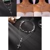 Gothic Cross Choker Necklace For Women With Geometric Pendant And Gold Finish
