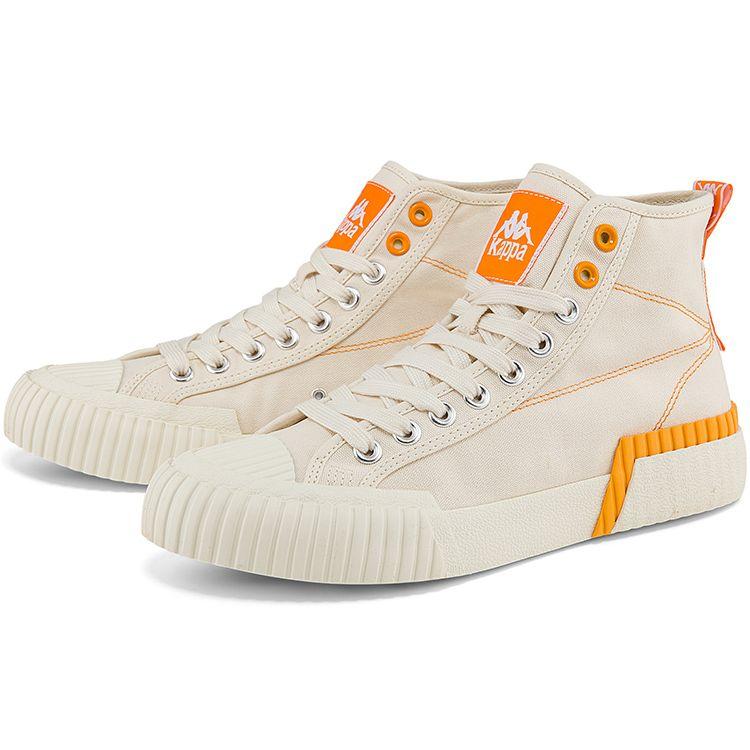 Kappa Casual Deconstructed Breathable High-Top Canvas Shoes Unisex sneakers Egrets-White K0BY5VS03D-024