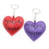 Make It Happen Lovely Heart Shaped Keyring Cute Red Peach Love Key Holder Exquisite Pu Leather Keychains Birthday Jewelry Gift