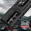 Case For Samsung S25 S24 S23 S22 Ultra Plus S24 FE A56 A36 Heavy Duty with Camera 360 Degree Rotate Kickstand Shockproof Cover