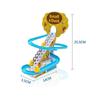 Electric Duck Climbing Stairs Toys - With 9 Duck Toys & Race Track Led Flashing Lights & Music Slide Roller Coaster Toys
