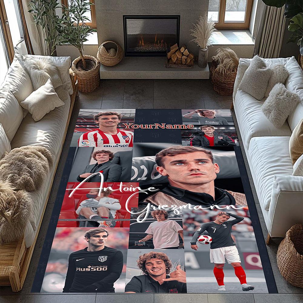Atletico Madrid Customized Name Floor Mat Suitable for Living Rooms Foyer Entryway Hallway Anti-slip Rug Office home decor Birthday/Christmas Gift