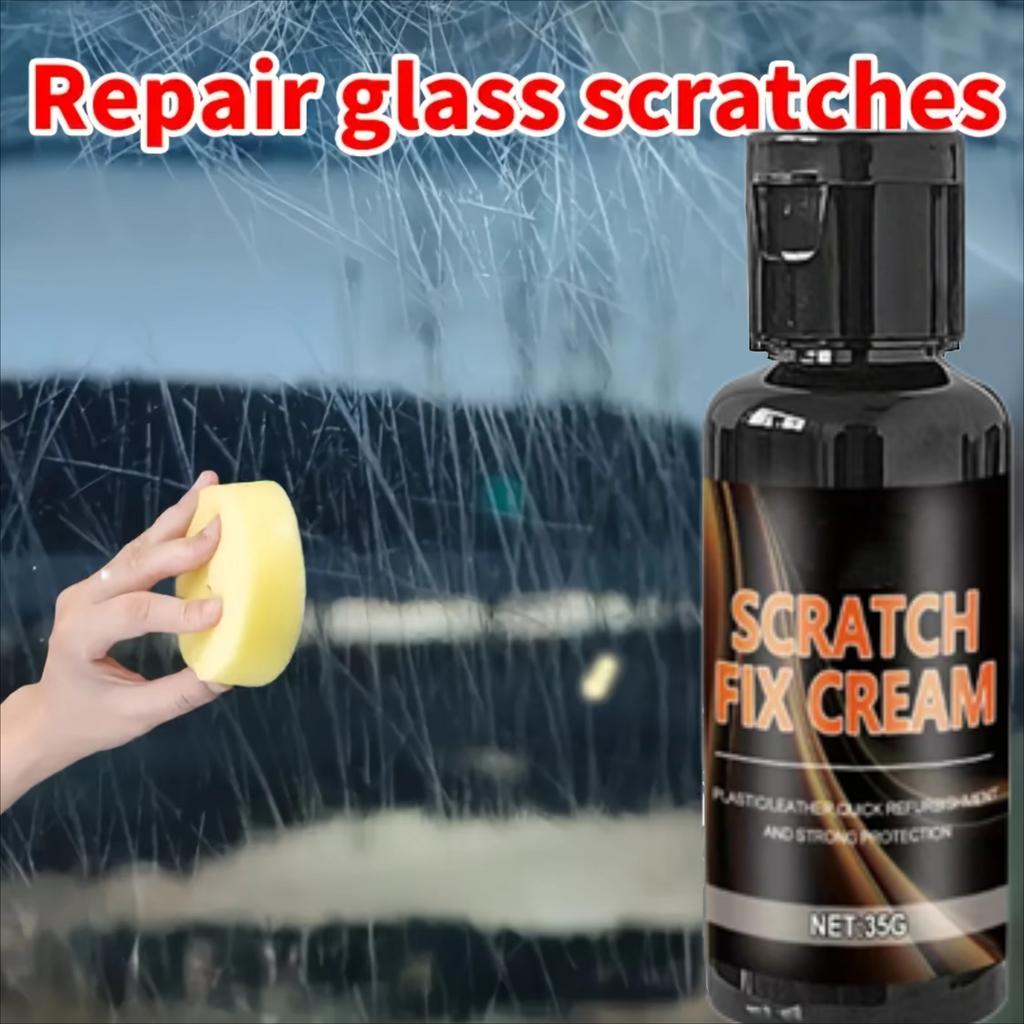 Multifunktionaler Glas-Kratzerentferner - Glaspolier-Set, ideal für Autofenster, Brillen, Motorradhelme & mehr
