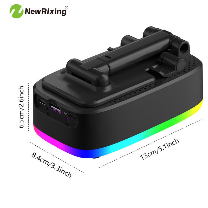 Multifunctional  Phone Holder Wireless Bluetooth Speaker  Emergency Power bank,USB Charging, RGB Lights, Hands-free,support USB/TF Player