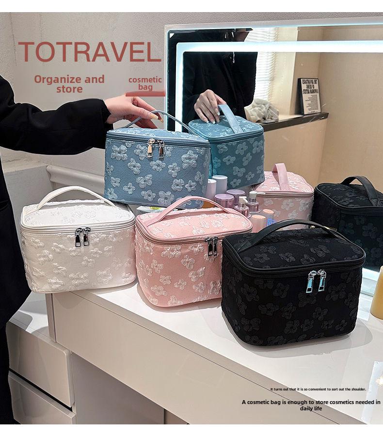 2023 Women's Large Capacity Fabric Cosmetic Handbag - Portable Wash & Storage