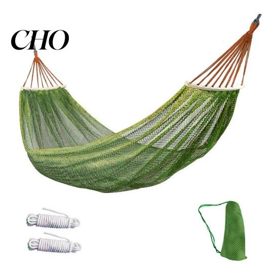 Summer Breathable Hammock with Ice Mesh Design Double Load Bearing 200kg Reinforced Traction Rope Anti-rollover Long-term Outdoor