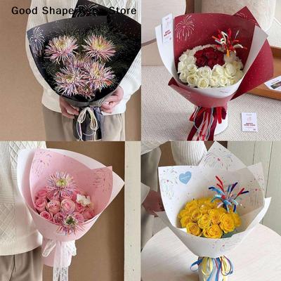 10 Piezas 49*35cm Papel de Seda Flor Artificial Ramo Envoltura Para Floristería Boda Fiesta de Cumpleaños Empaque de Regalo Decoración Manualidades DIY