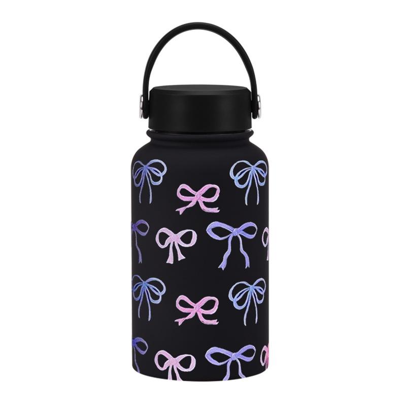 650Ml Thermos Cup Wide Mouth Portable Vacuum Children'S Student Sports Kettle Outdoor Printing Water Cup