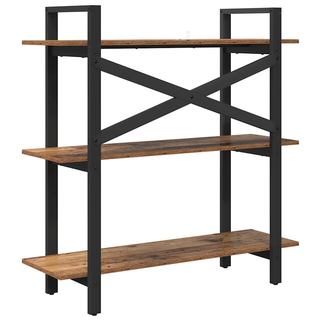 Vintage Wood Bookshelf 100 x 33.5 x 102 cm Engineered Wood