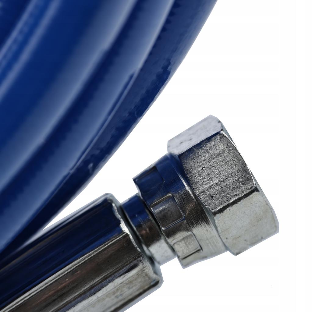 Set of hose for painting unit made of TPU fiber 15 m blue + hose connector GZ 1/4"" to GZ 1/4""