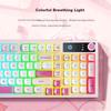 HP K500F Mechanical Feel Wired Keyboard, Quiet Multifunctional Knob for Office, Pink, 98-Key Layout
