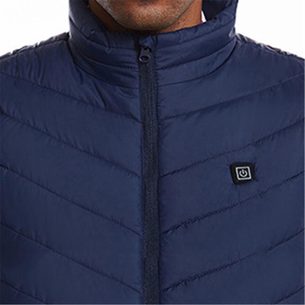 Männer Elektrische Weste Beheizte Jacke USB Winter Körper Wärmer Wasserdicht Gilet Mantel
