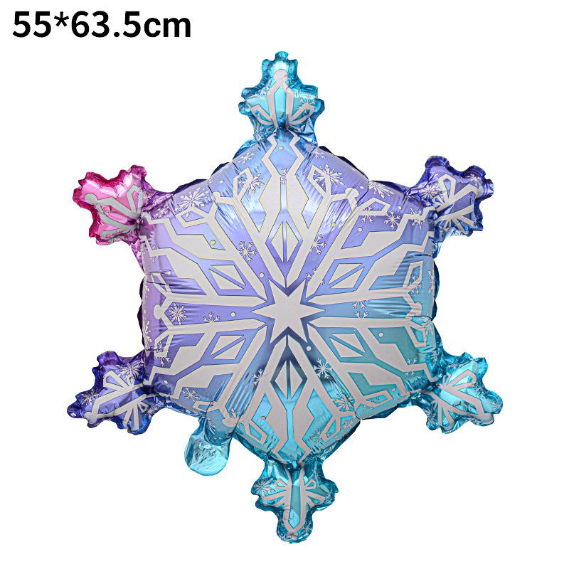 Snowflake Aluminum Film Balloon Winter Ice And Snow Festival Mini Snowflake Ice Princess Birthday Party Balloon