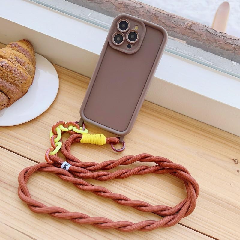 

Lanyard Case For iPhone 17 Pro Max 14 12 11 13 16 Plus 15 Max Air Crossbody Neck Cord Strap Soft Lens Protection Matte Cover for iPhone 17