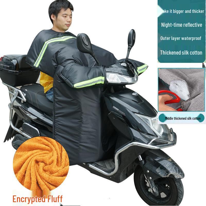 Men's Extra Large Winter Fleece-Lined Waterproof Motorcycle Windshield
