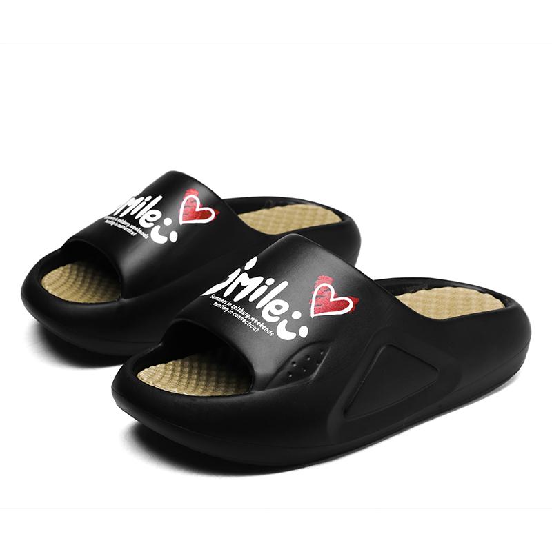 

Модные мужские тапочки, летняя обувь для мужчин, нескользящие пляжные сандалии для отдыха на открытом воздухе, мужские шлепанцы с толстой подошвой, износостойкие, популярная модель 45 чёрный