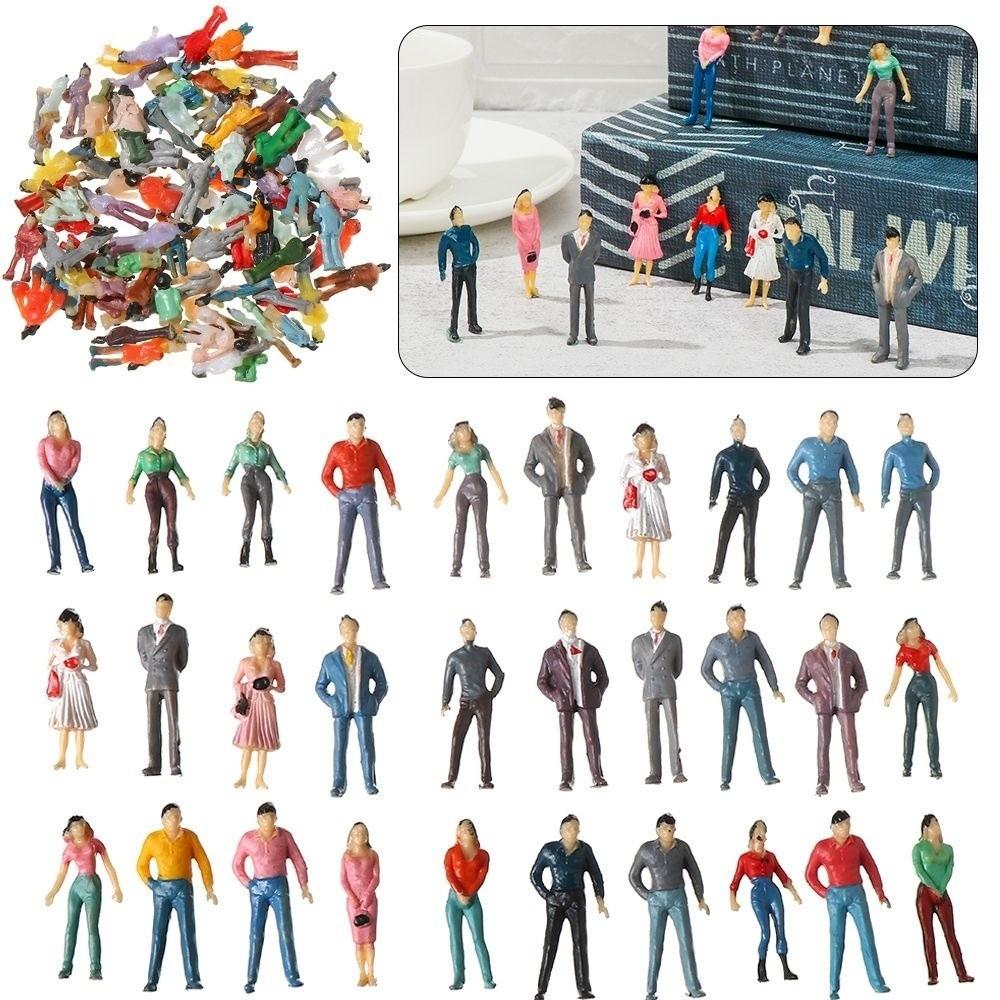 10/100pcs 1:30 1:100 1:200 Scale Passengers Stand/Sit People Model Different Poses Simulation Doll