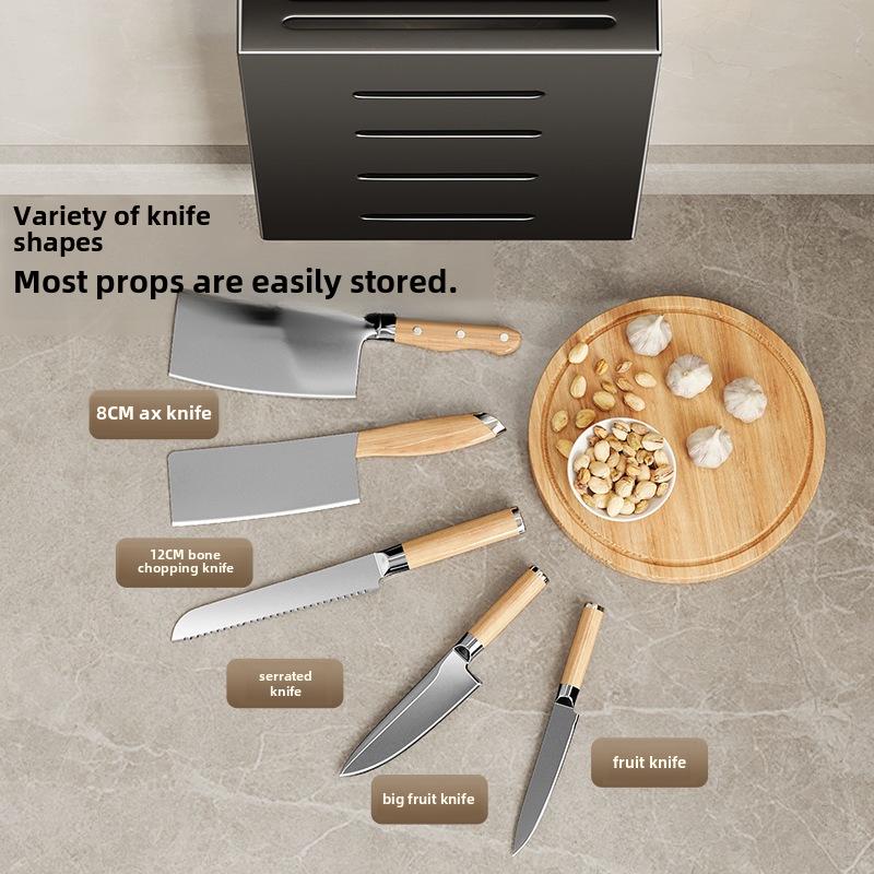 Punch-Free Wall-Mounted Kitchen Knife Storage Rack