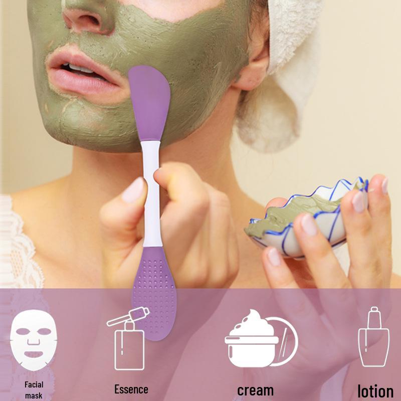 Dvouhlavý silikonový štětec na obličejovou masku a čištění