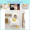 Cute Fluffy White Goose Bag For Girls Breathable Lightweight Plush Handbag