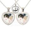 Low Tide In Twilight Necklace Taeju YEO Euihyun KIM Glass Heart Pendant Double Sided Necklace 360 Degree Rotation Jewelry Gift