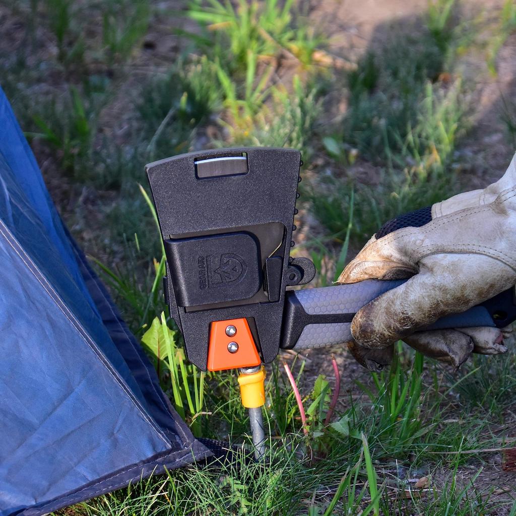 GEAR AID Balta Camp Hatchet: Versatile fire and campground tool with safety cover, hammer, kindling cutter, and tent stake puller.