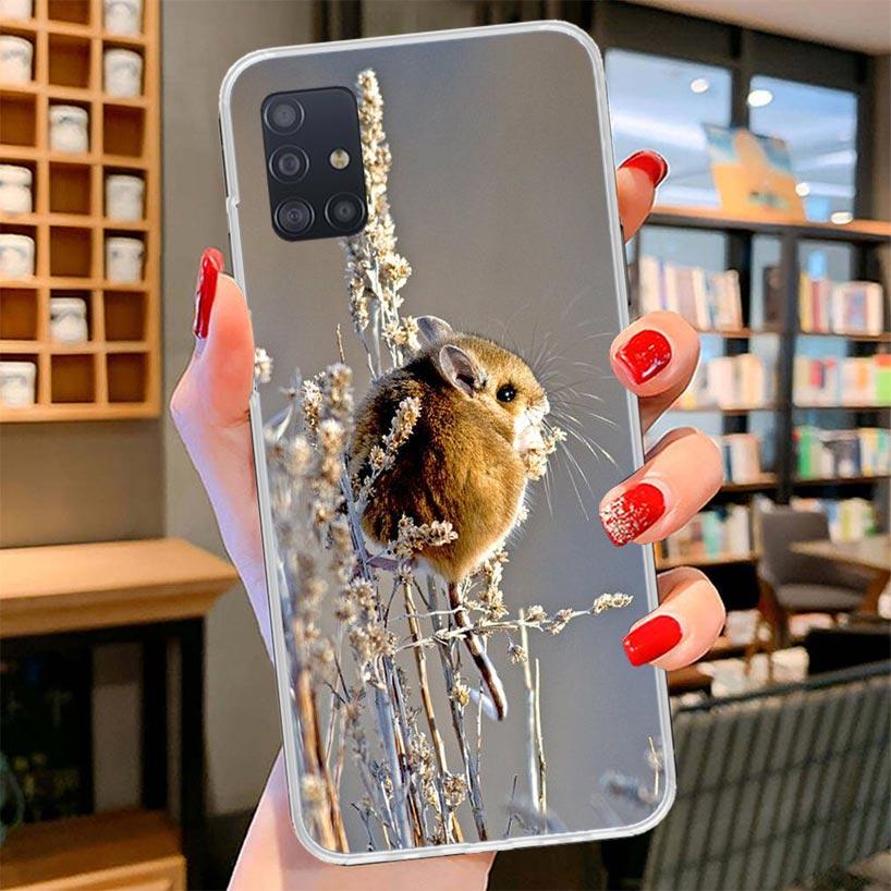 Cute Lovely Pet Hamster Cover Phone Case For Samsung Galaxy A12 A22 A32 A52 A72 A02S Phone Case Note 20 Ultra 10 S10 Plus A51 A7