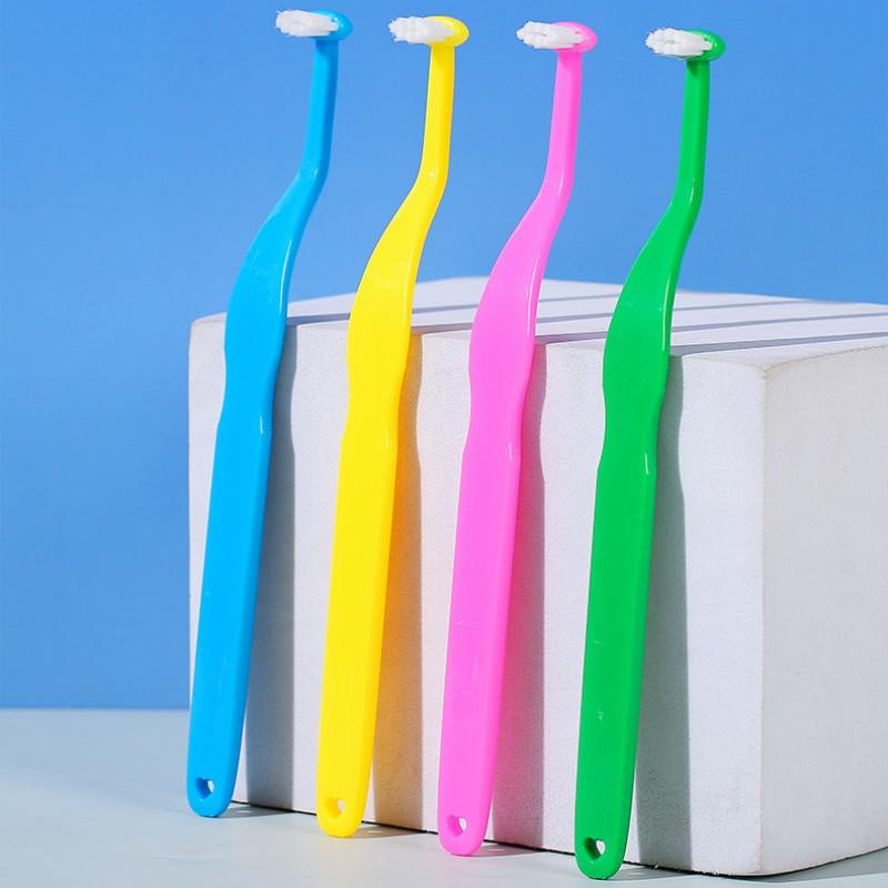 Dog Toothbrush Small Head Pet Toothbrush Side Brush Fot Dog Teeth Cleaning Soft Hair Dogs Toothbrushes Gromming Pet Supplies