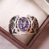 Alexandrite Oval Cut  Gemstone With 925 Sterling Silver Ring For Men's #A630 JL375656868570