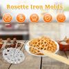 Bunuelos Mold Aluminum Alloy Rosette Maker Mold with Handle Pastry Tools Waffle Cookie Molds Baking Kitchen Accessories