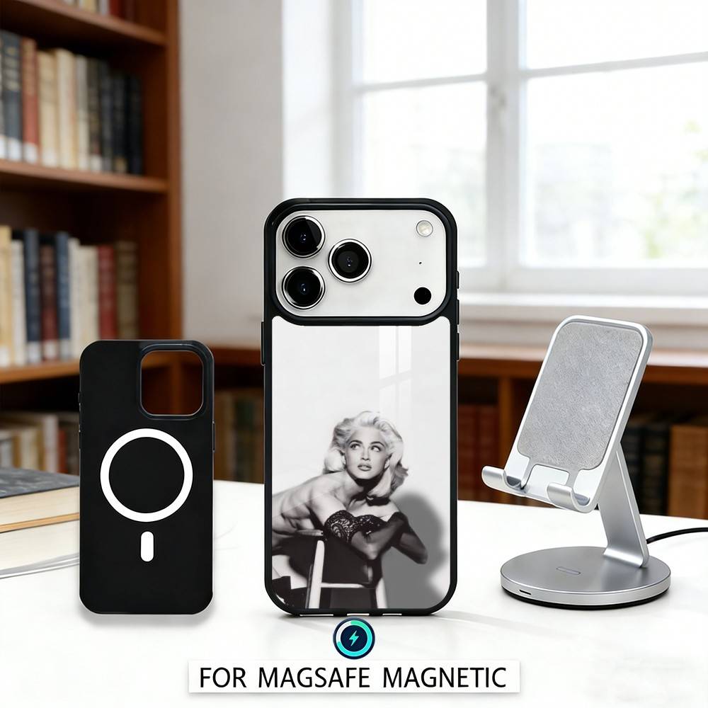 Singer M-Madonna Phone Case Magnetic For iPhone17 16 15 14 13 12 Pro Max For Magsafe Wireless Charging Cover