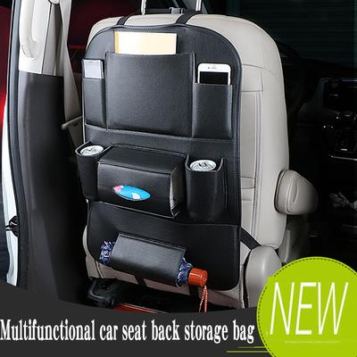 Car Seat Back Storage Organizer Bag Universal Microfiber Leather Multifunction Seat Back Storage Box