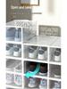 Thickened Double-Frame Transparent Shoe Storage Box - Dustproof & Moistureproof Shoe Rack for Home or Dorm