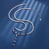Jewelry Copper Plated Real Gold Simulation Red Corundum Blue Spinel Versatile Chain Premium Banquet Necklace Women'S 8 * 10