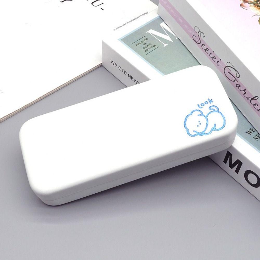 Leather Eyeglasses Box Solid Color Reading Glasses Box Portable Eyewear Cases  Women